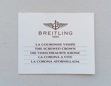 BREITLING Libretto Booklet Instructions Manual "The Screwed Crown"