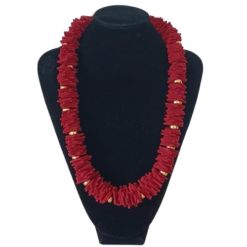 Collana feltro rosso - feltro,