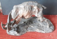 scultura bronzo capretta italia 1800 firmato Antonio Bottinelli piccola mancanza