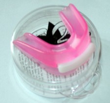 PARADENTI DOPPIO ROSA BOXE KICK BOXING KICKBOXING KARATE SHOOT SAVATE GUM SHIELD