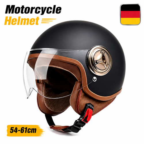 Casco jet retrò certificato