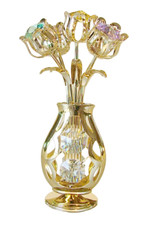 VASO CON 5 TULIPANI GOLD