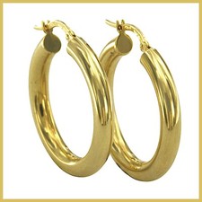 18kt Yellow 750 Tubular Circle