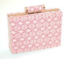 Pochette donna rosa bianca