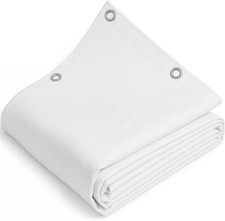 Telone Occhiellato Telo in PVC 650 gr/mq Bianco Impermeabile per Gazebo Camion