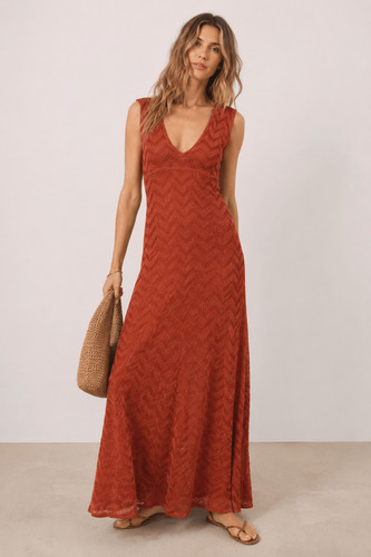Maxi abito zara arancione - abito,