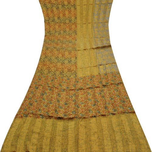 Sari vintage giallo - sari, setà