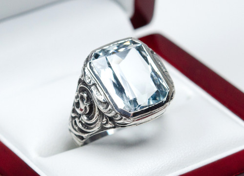 835 argento antico anello - argento,