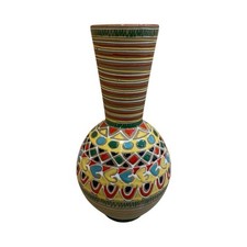 Vaso Vintage Ceramica San Marino Marmaca Righe Multicolor Così Com’è