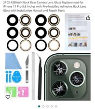 Vetro di ricambio I Phone 12 Pro Max per obiettivo fotocamera posteriore del telefono