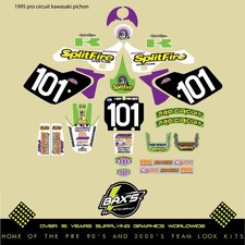 Kawasaki Kx125 Kx 250 Pro Circuit Kawasaki Splitfire 1995 decalcomanie grafica Evomx