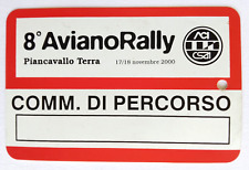 Pass 8° Rally Aviano 17/18 Novembre 2000 Piancavallo Terra Badge Raro Gara Auto
