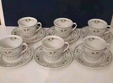 Tazze Thè Porcellana Royal Doulton Provencal England Fine China Vintage 