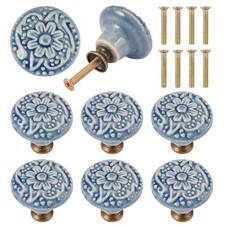 8 Pezzi Pomelli per Mobili Vintage Pomelli per Mobili Ceramica Vintage con Vi
