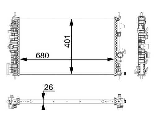 Radiatore raffreddamento - 1x,