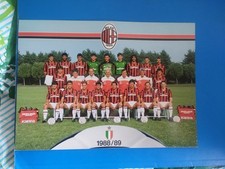 Bella cartolina Grande - Squadra del Milan stagione 1988/89 Originale Mediolanum