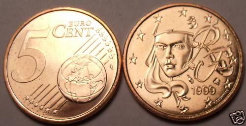 Francia centesimi euro - 5,
