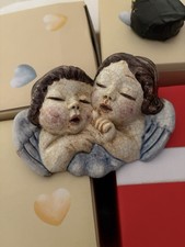 kuntner Coppia Angeli Da Parete ( Invetriati )