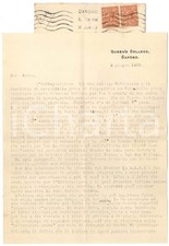 1938 OXFORD Queen's College - Cesare FOLIGNO su pubblicazioni ricevute AUTOGRAFO
