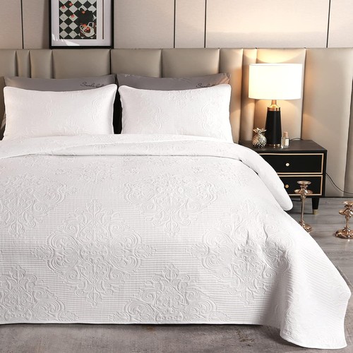 Qucover white bedspreads - qucover,