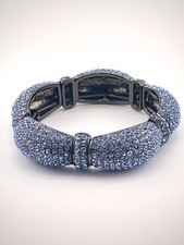 Blue Pave Crystal Link Black