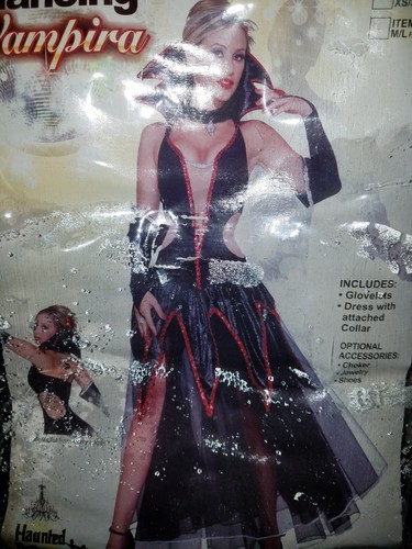 Dancing vampira costume - dancing,