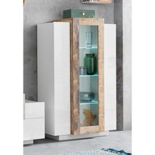 Vetrina bianco acero con 3 - bianco,