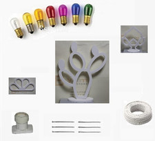 CREA LA TUA LUMINARIA SALENTINA LAMPADINE LED PORTALAMPADE SAGOME CAVO CHIODI...