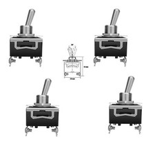Interruttore elettrico a levetta 4 on off metallo 15A 12V impermeabile auto barca rally 