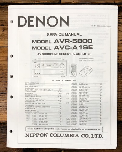 Denon avr 5800 - denon, avc-a1se