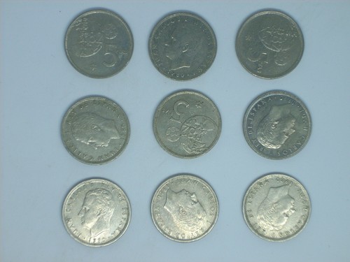Lote monedas 5 pesetas - lote, de