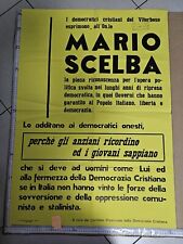 Manifesto Mario Scelba Dc Democrazia Cristiana Viterbo 1966