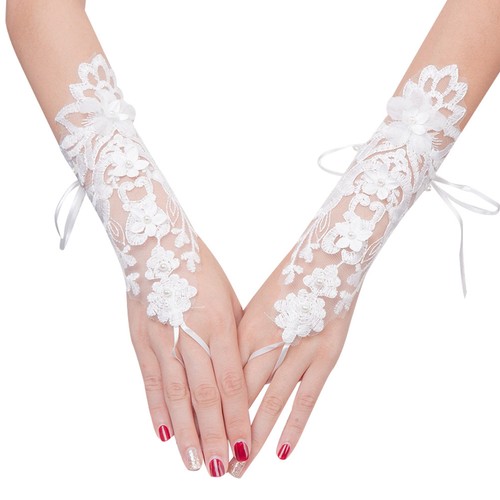 Guanti pizzo senza dita - pizzo,