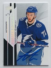 2018-19 UD Premier Rookie Auto Anthony Cirelli Tampa Bay Lightning RC