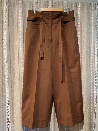 Pantaloni lino brunello - di,