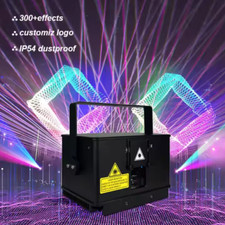 Luce di scena RGB 3000mW luce laser ILDA suono AUTO animazione spettacolo laser luce LED