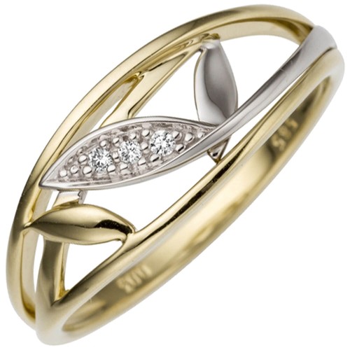 Anello donna foglie con - anello, donna,