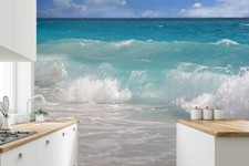 Carta da parati 3D blu oceano