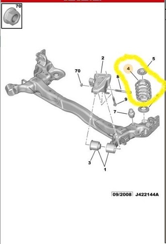 Molla anteriore citroen - molla, c3
