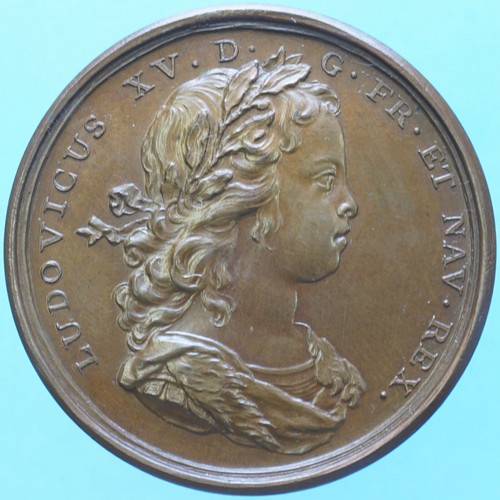 Francia luigi medaglia 1719 - xv,