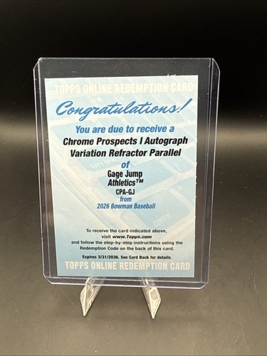 Gage jump redemption cromo - redemption,