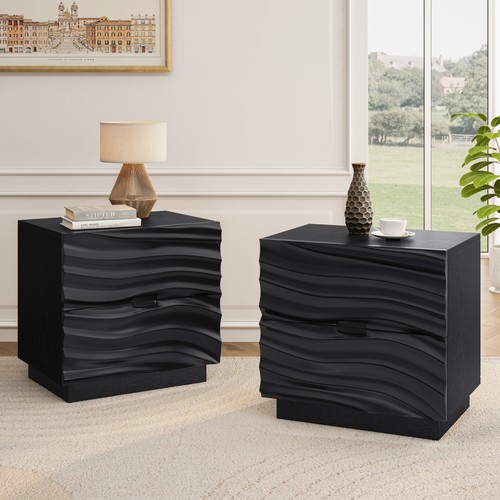 Comodino legno massello set - comodino,