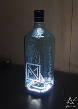 bottiglia incisa lampada