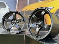 4 x 18 Inch 5x114.3 Advan Stile Raso Nero JDM Ruote : Per Honda Toyota