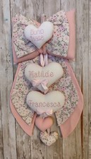 Fiocco Nascita   gemellare BIMBA Nomi Personalizzabili