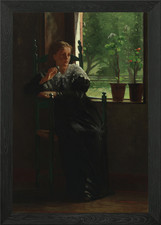 Quadro donna alla finestra con