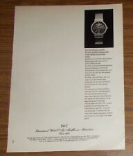 Rara Pubblicità Vintage IWC