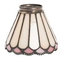 Paralume in vetro tiffany colore rosa ricambio per lampade e lampadari stile