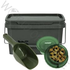 Secchio per pesca alla carpa 5 L con smerigliatrice boilie trituratore e cucchiaio da esca