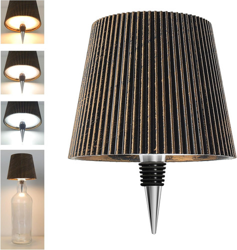 Lampada bottiglia led bronzo - lampada,